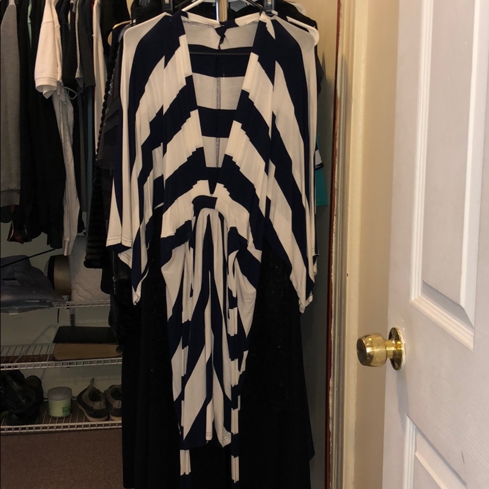 Stripe Low Cut Dress